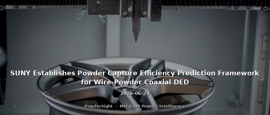 SUNY Establishes Powder Capture Efficiency Prediction Framework for Wire-Powder Coaxial DED