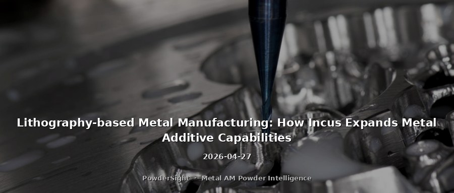 Lithography-based Metal Manufacturing: How Incus Expands Metal Additive Capabilities