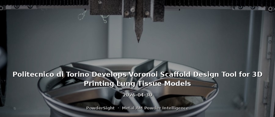 Politecnico di Torino Develops Voronoi Scaffold Design Tool for 3D Printing Lung Tissue Models