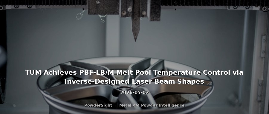 TUM Achieves PBF-LB/M Melt Pool Temperature Control via Inverse-Designed Laser Beam Shapes