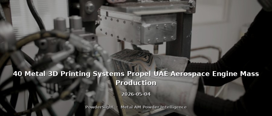 40 Metal 3D Printing Systems Propel UAE Aerospace Engine Mass Production