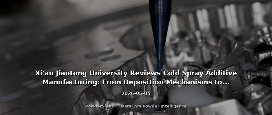 Xi'an Jiaotong University Reviews Cold Spray Additive Manufacturing: From Deposition Mechanisms to Meter-Scale Components