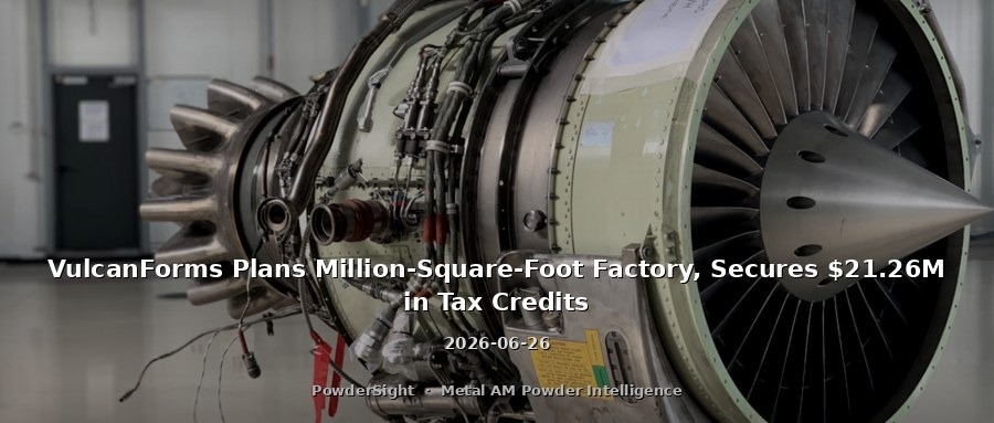VulcanForms Plans Million-Square-Foot Factory, Secures $21.26M in Tax Credits
