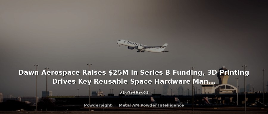 Dawn Aerospace Raises $25M in Series B Funding, 3D Printing Drives Key Reusable Space Hardware Manufacturing