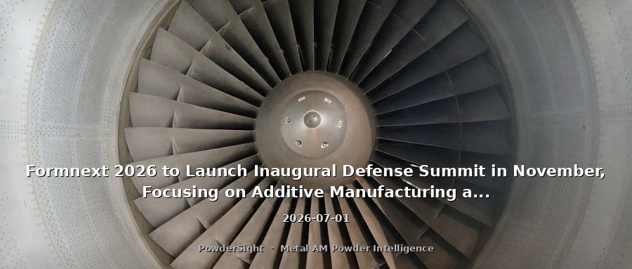 Formnext 2026 to Launch Inaugural Defense Summit in November, Focusing on Additive Manufacturing and Defense Supply Chain Resilience