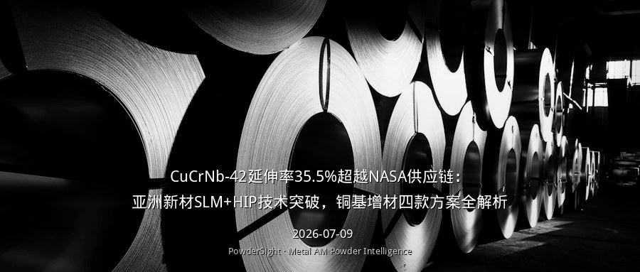 CuCrNb-42延伸率35.5%超越NASA供应链：亚洲新材SLM+HIP技术突破，铜基增材四款方案全解析