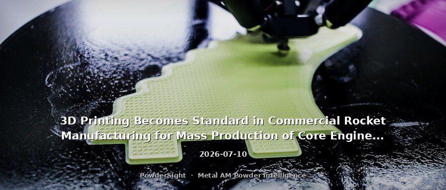 3D Printing Becomes Standard in Commercial Rocket Manufacturing for Mass Production of Core Engine Components