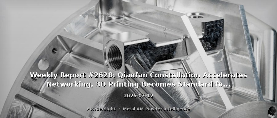 Weekly Report #2628: Qianfan Constellation Accelerates Networking, 3D Printing Becomes Standard for Commercial Rockets, Tungsten Price Plunges 12.7%