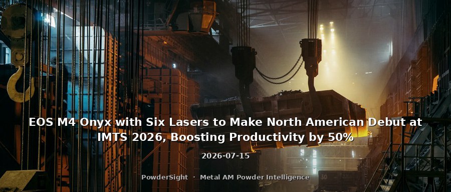 EOS M4 Onyx with Six Lasers to Make North American Debut at IMTS 2026, Boosting Productivity by 50%