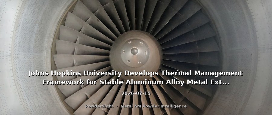 Johns Hopkins University Develops Thermal Management Framework for Stable Aluminum Alloy Metal Extrusion Additive Manufacturing
