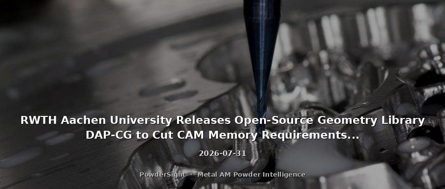 RWTH Aachen University Releases Open-Source Geometry Library DAP-CG to Cut CAM Memory Requirements in Additive Manufacturing