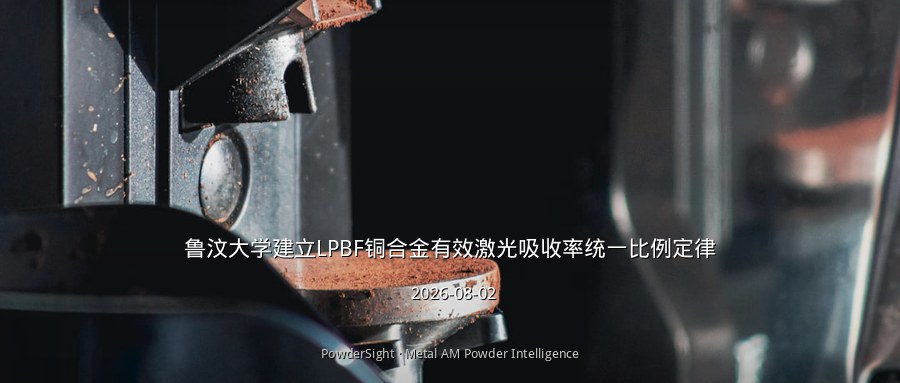 鲁汶大学建立LPBF铜合金有效激光吸收率统一比例定律