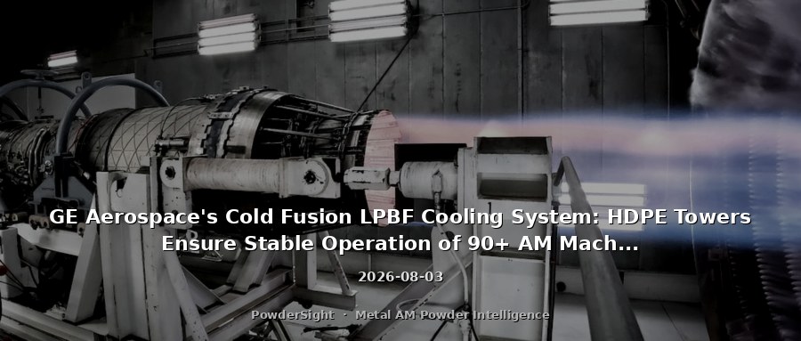 GE Aerospace's Cold Fusion LPBF Cooling System: HDPE Towers Ensure Stable Operation of 90+ AM Machines