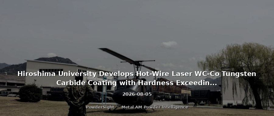 Hiroshima University Develops Hot-Wire Laser WC-Co Tungsten Carbide Coating with Hardness Exceeding 1400 HV