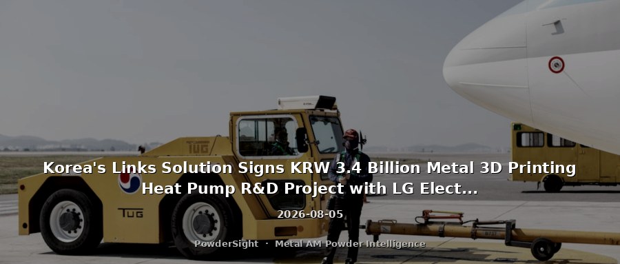 Korea's Links Solution Signs KRW 3.4 Billion Metal 3D Printing Heat Pump R&D Project with LG Electronics Participation