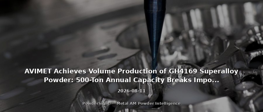 AVIMET Achieves Volume Production of GH4169 Superalloy Powder: 500-Ton Annual Capacity Breaks Import Dependence and Exports to Europe and America