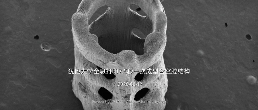 犹他大学全息打印7.5秒一次成型含空腔结构