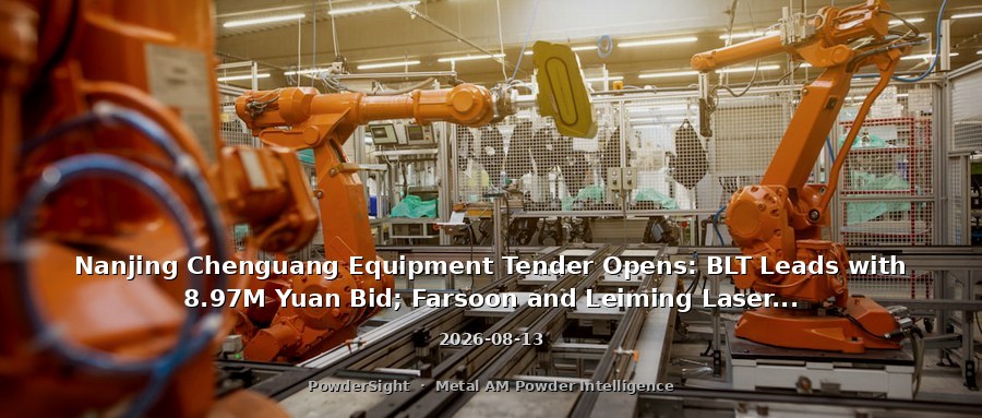 Nanjing Chenguang Equipment Tender Opens: BLT Leads with 8.97M Yuan Bid; Farsoon and Leiming Laser Shortlisted