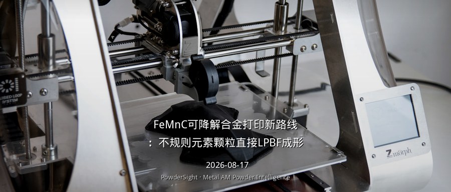 FeMnC可降解合金打印新路线：不规则元素颗粒直接LPBF成形