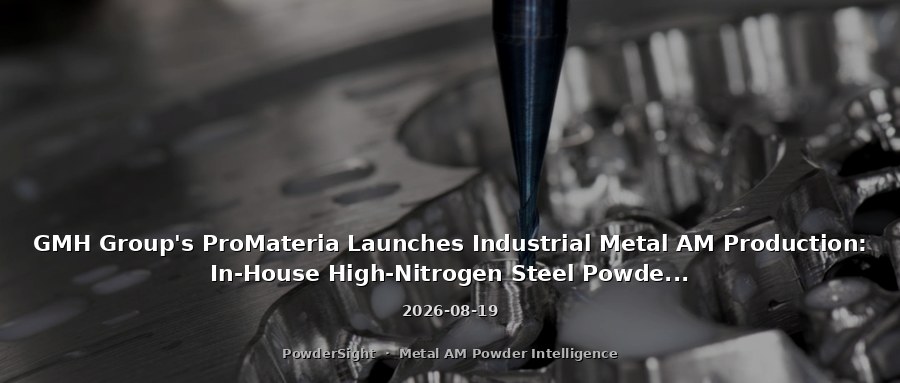 GMH Group's ProMateria Launches Industrial Metal AM Production: In-House High-Nitrogen Steel Powder + Six MoldJet Platforms