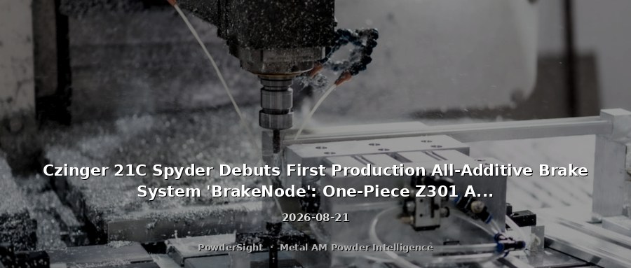 Czinger 21C Spyder Debuts First Production All-Additive Brake System 'BrakeNode': One-Piece Z301 Aluminum Alloy Design