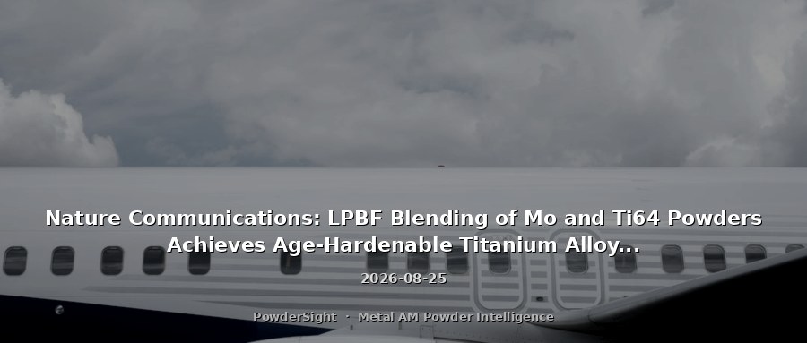 Nature Communications: LPBF Blending of Mo and Ti64 Powders Achieves Age-Hardenable Titanium Alloy with 557 MPa Incremental Strain Hardening