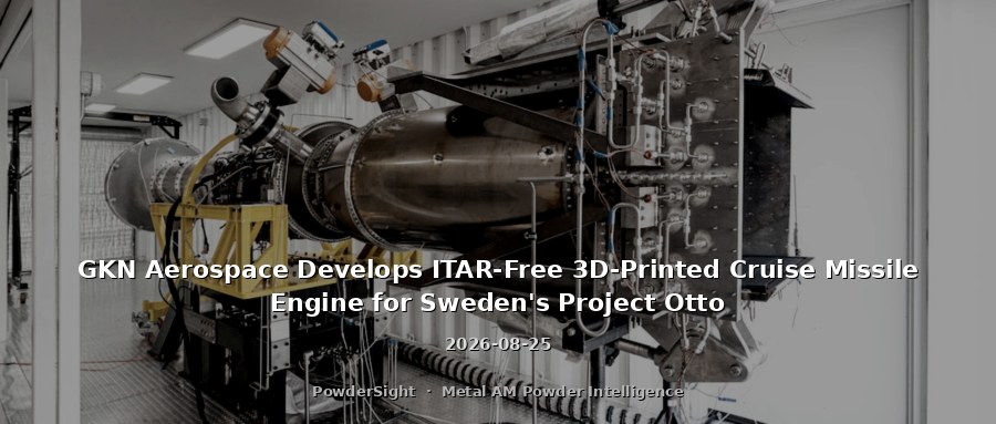 GKN Aerospace Develops ITAR-Free 3D-Printed Cruise Missile Engine for Sweden's Project Otto