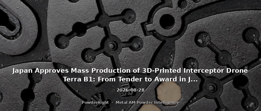 Japan Approves Mass Production of 3D-Printed Interceptor Drone Terra B1: From Tender to Award in Just 3 Months, Large-Scale Deployment Planned by 2027