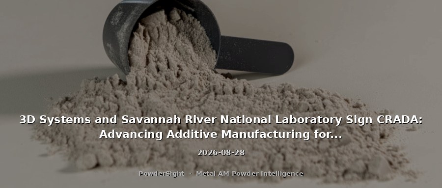 3D Systems and Savannah River National Laboratory Sign CRADA: Advancing Additive Manufacturing for Nuclear Energy and National Security Applications