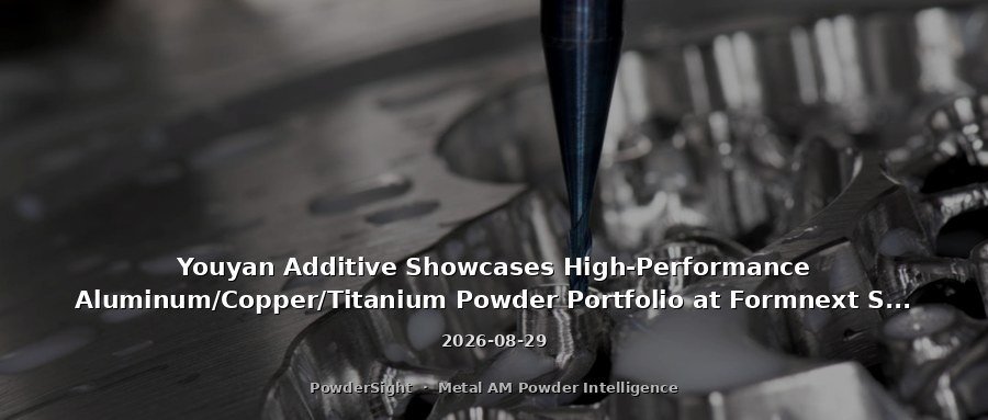 Youyan Additive Showcases High-Performance Aluminum/Copper/Titanium Powder Portfolio at Formnext Shenzhen: Low-Oxygen Copper Powder <100 ppm