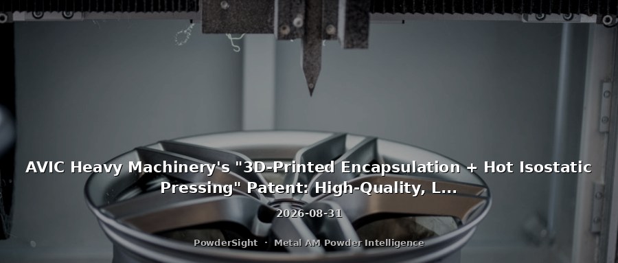 AVIC Heavy Machinery's "3D-Printed Encapsulation + Hot Isostatic Pressing" Patent: High-Quality, Low-Cost Near-Net Shaping of Titanium Alloy Revert Powder