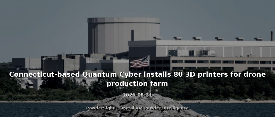 Connecticut-based Quantum Cyber installs 80 3D printers for drone production farm