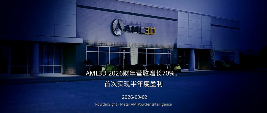澳大利亚AML3D公司2026财年营收增长70%，首次实现半年度盈利