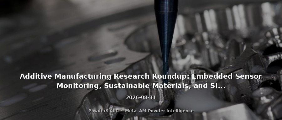 Additive Manufacturing Research Roundup: Embedded Sensor Monitoring, Sustainable Materials, and Single-Step Forming