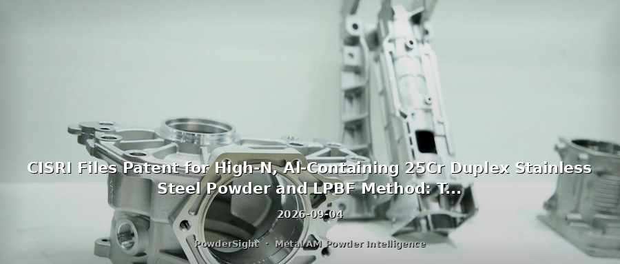 CISRI Files Patent for High-N, Al-Containing 25Cr Duplex Stainless Steel Powder and LPBF Method: Tackling Cracking in High-Nitrogen Powder Laser Powder Bed Fusion