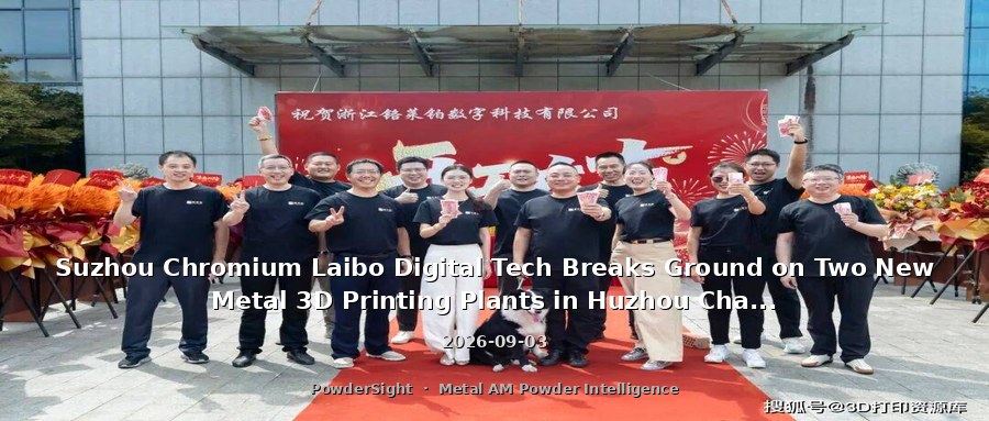 Suzhou Chromium Laibo Digital Tech Breaks Ground on Two New Metal 3D Printing Plants in Huzhou Changxing and Yancheng: Industrial SLM Systems and Fiber Lasers to See Capacity Expansion