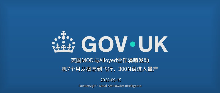 英国MOD与Alloyed合作涡喷发动机7个月从概念到飞行，300N级进入量产