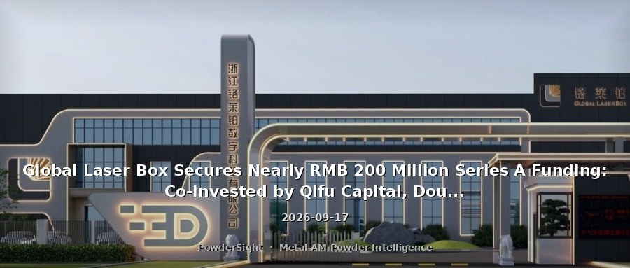 Global Laser Box Secures Nearly RMB 200 Million Series A Funding: Co-invested by Qifu Capital, Doubling Production Capacity for Industrial and Consumer-Grade SLM