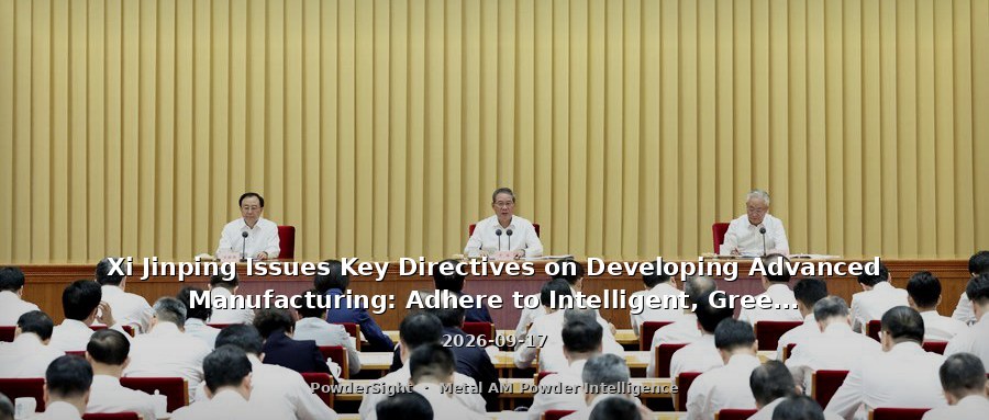 Xi Jinping Issues Key Directives on Developing Advanced Manufacturing: Adhere to Intelligent, Green, and Integrated Direction