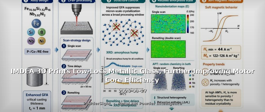IMDEA 3D Prints Low-Loss Metallic Glass, Further Improving Motor Core Efficiency