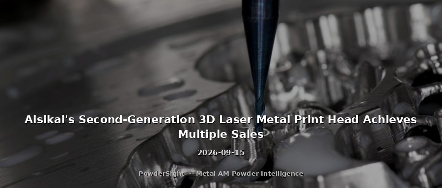 Aisikai's Second-Generation 3D Laser Metal Print Head Achieves Multiple Sales