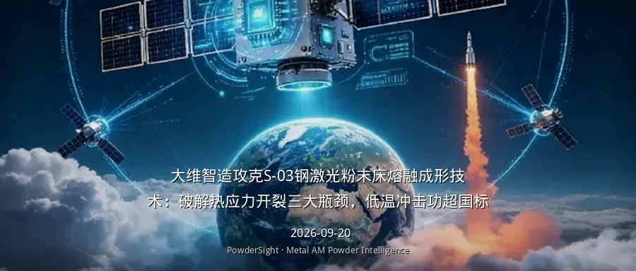 大维智造攻克S-03钢激光粉末床熔融成形技术：破解热应力开裂三大瓶颈，低温冲击功超国标