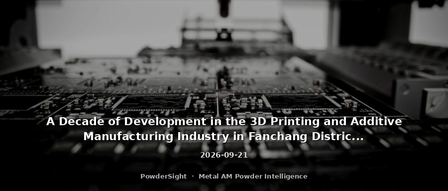 A Decade of Development in the 3D Printing and Additive Manufacturing Industry in Fanchang District, Wuhu