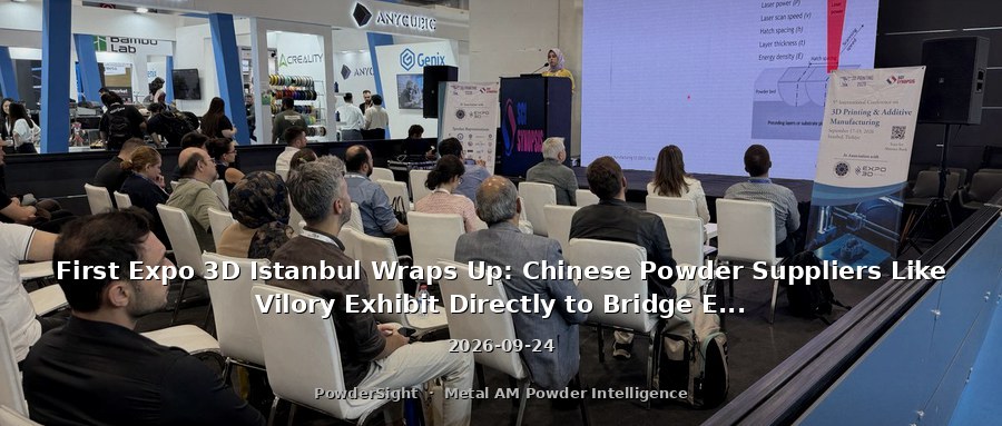 First Expo 3D Istanbul Wraps Up: Chinese Powder Suppliers Like Vilory Exhibit Directly to Bridge Eastern and Western Markets