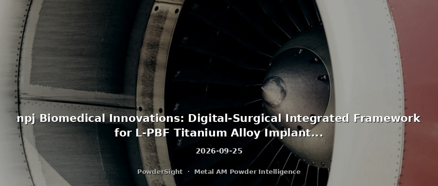 npj Biomedical Innovations: Digital-Surgical Integrated Framework for L-PBF Titanium Alloy Implant Chest Wall Reconstruction Completes 6-Patient Validation