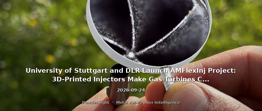 University of Stuttgart and DLR Launch AMFlexInj Project: 3D-Printed Injectors Make Gas Turbines Compatible with Hydrogen and Multiple Fuels