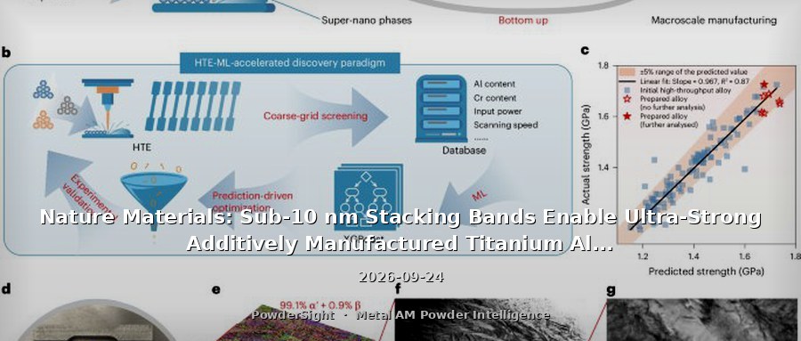 Nature Materials: Sub-10 nm Stacking Bands Enable Ultra-Strong Additively Manufactured Titanium Alloy Ti-7.5Al-3.3Cr with Tensile Strength Exceeding 1700 MPa