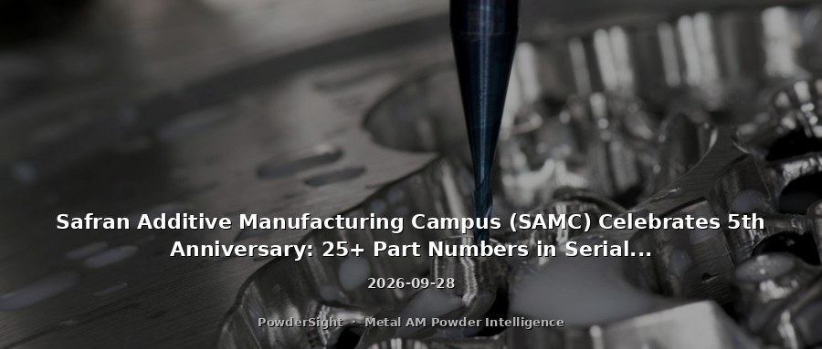 Safran Additive Manufacturing Campus (SAMC) Celebrates 5th Anniversary: 25+ Part Numbers in Serial Production, 15,000 Parts Delivered Annually