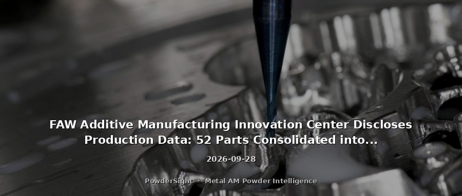 FAW Additive Manufacturing Innovation Center Discloses Production Data: 52 Parts Consolidated into 4, Cylinder Head Mold Opening Time Cut from 90 Days to 10 Days