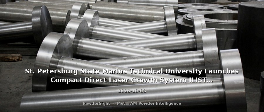 St. Petersburg State Marine Technical University Launches Compact Direct Laser Growth System ILIST-S: 40 cm Metal Parts, 0.4 kg/h